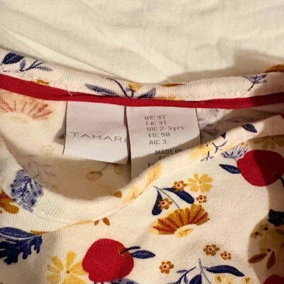 Tahari Apple Embroidered Corduroy Jumper Set size 3T - Picture 7 of 7